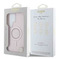 Guess MagSafe IML Strass Hülle Samsung Galaxy S25 Ultra - Rosa