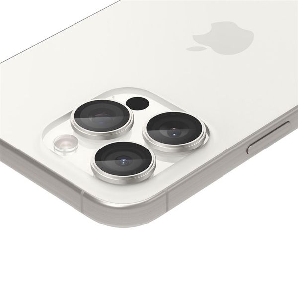 Spigen GLAStR Kamera Schutzglas 2er Pack für das Apple iPhone 17 Pro / 17 Pro Max / 16 Pro / 16 Pro Max / 15 Pro / 15 Pro Max / 14 Pro / 14 Pro Max - Titan Weiß
