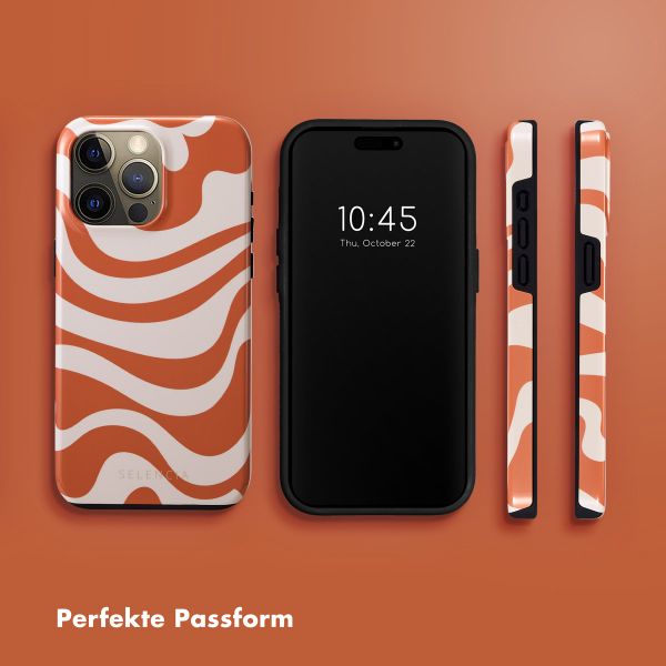 Selencia Vivid Tough Back Cover für das iPhone 15 Pro Max - Dream Swirl Orange