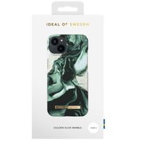 iDeal of Sweden Fashion Back Case für das iPhone 13 - Golden Olive Marble