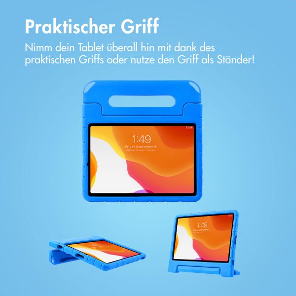 imoshion Kindersichere Schutzhülle mit abnehmbaren Ansteckern Samsung Galaxy Tab A11 Plus / A9 Plus - Blau