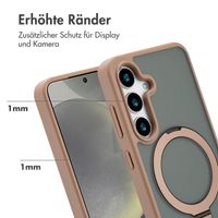 Accezz Ring Stand Backcover mit MagSafe Samsung Galaxy S24 - Braun