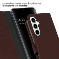 Selencia Echtleder Klapphülle Samsung Galaxy A55 - Dunkelbraun