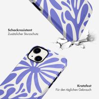 Selencia Vivid Back Cover Apple iPhone 14 - Modern Bloom Sapphire Blue