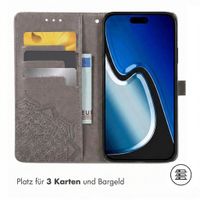 imoshion Mandala Klapphülle Apple iPhone 15 - Grau