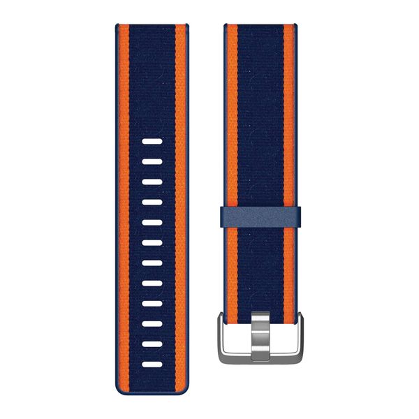 Fitbit Woven Armband für  Fitbit Versa / Versa 2 / Versa Lite - Größe L - Navy / Orange