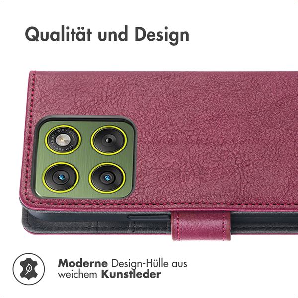 imoshion Luxuriöse Klapphülle Motorola Edge 70 - Bordeaux