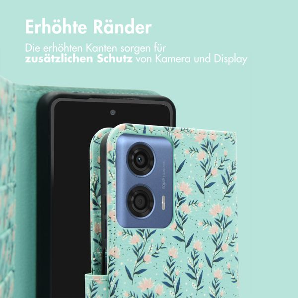 imoshion Design Klapphülle Motorola Moto G04 / G24 - Blue Flowers