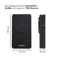 Accezz 3-in-1 Faltbares Kabelloses MagSafe Ladegerät - 20 Watt - Schwarz