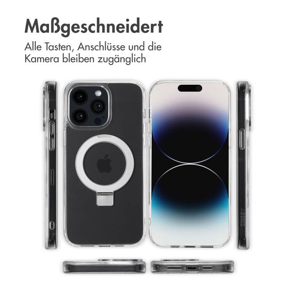 Accezz Ring Stand Backcover mit MagSafe für das iPhone 14 Pro Max - Transparent