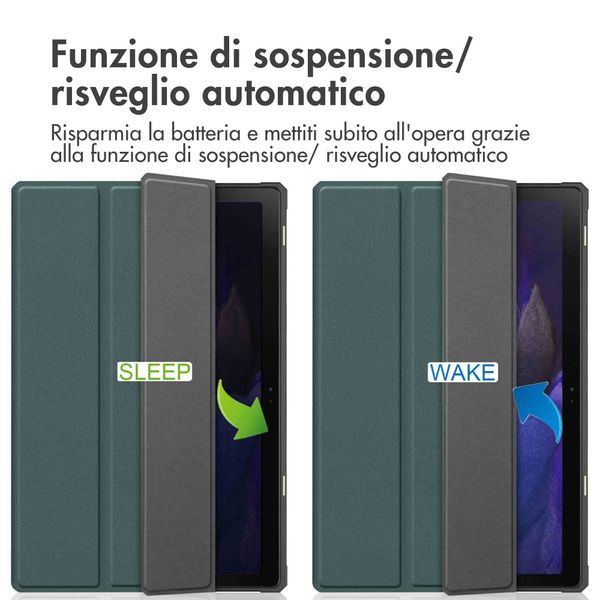 imoshion Trifold Klapphülle Samsung Galaxy Tab A8 - Dunkelgrün