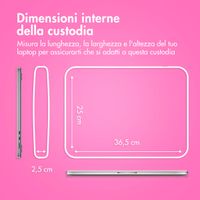 imoshion Fluffy Laptop Hülle 15-16 Zoll - Laptop Sleeve - Hot Pink