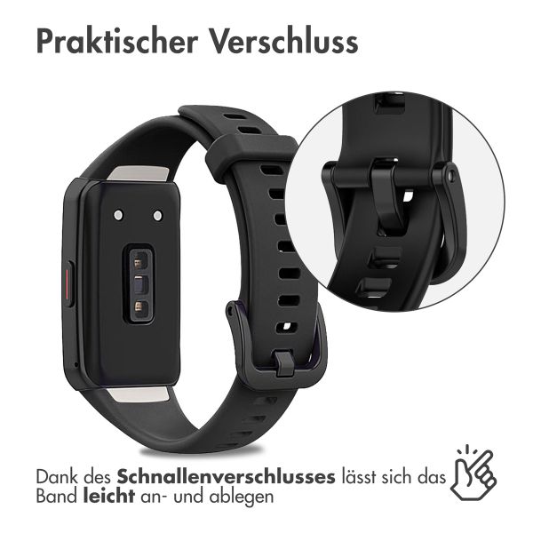 imoshion Silikonband für das Huawei Band 6 / Honor Band 6 - Schwarz