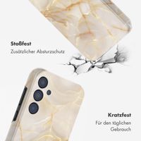 Selencia Vivid Tough Back Cover für das Samsung Galaxy A35 - Golden Beige Marble