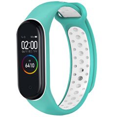 imoshion Silikonband Sport für das Xiaomi Mi Band 3 / 4 - Mintgrün / Weiß