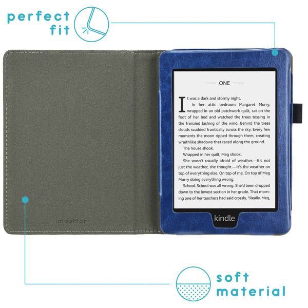 imoshion Vegan Leather Klapphülle Amazon Kindle Paperwhite 4 - Dunkelblau
