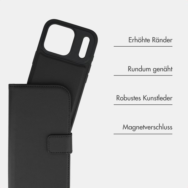 imoshion Herausnehmbare 2-in-1 Luxus-Bookcase Apple iPhone 17 Pro - Schwarz