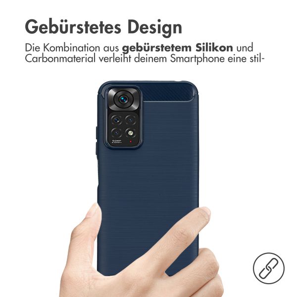 imoshion Brushed Back Cover für das Xiaomi Redmi Note 11 (4G) / Note 11S (4G) - Dunkelblau