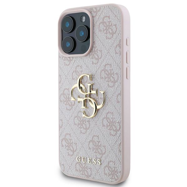 Guess 4G Metal Logo Back Cover für das iPhone 16 Pro - Rosa