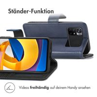 imoshion Luxuriöse Klapphülle Xiaomi Poco M4 Pro 5G - Dunkelblau