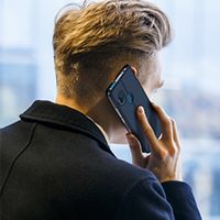 Dux Ducis Slim TPU Klapphülle Blau für das Motorola One Hyper