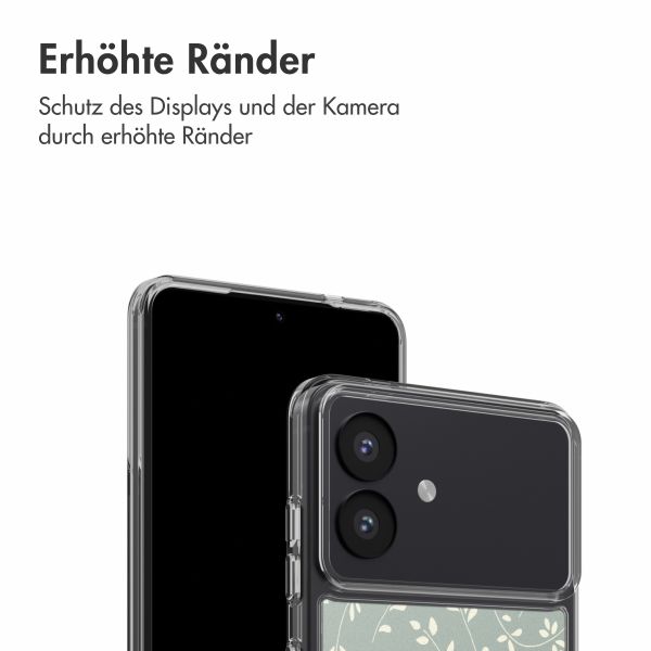 imoshion Design Hülle Samsung Galaxy S26 Plus - Smoke Green Flowers