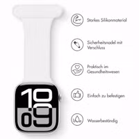 imoshion Pflegekräfte Silikonarmband für das  Apple Watch Series 1 t/m 9 / SE (38/40/41 mm) | Series 10 / 11 (42 mm) - Weiß