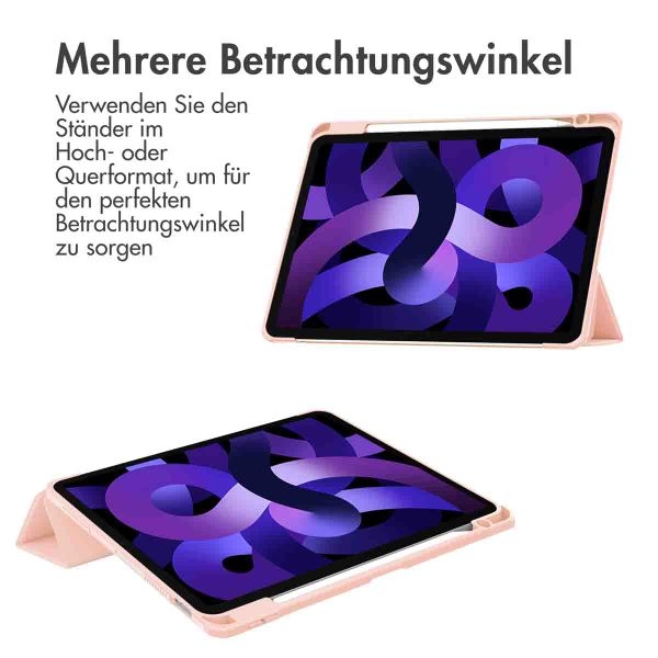 imoshion Trifold Hardcase Klapphülle für das iPad Air 11 Zoll (2025) M3 / (2024) M2 / Air 5 (2022) / Air 4 (2020) - Rosa