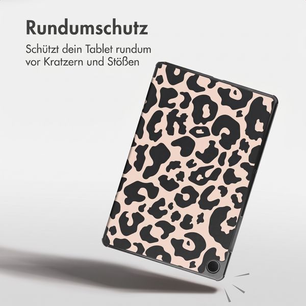 imoshion Design Trifold Klaphülle Samsung Galaxy Tab A11 Plus - Leopard
