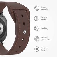 imoshion Lederarmband für die Samsung Galaxy Watch Ultra (2024/2025) - Dunkelbraun
