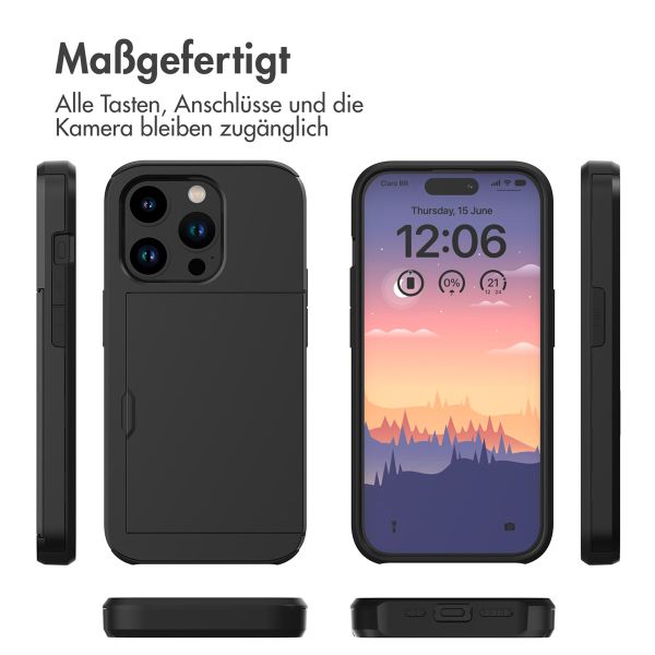 imoshion Backcover mit Kartenfach Apple iPhone 15 Pro - Schwarz