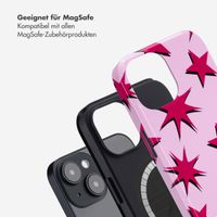 Selencia Vivid Tough Back Cover MagSafe für das iPhone 14 - Stars Rubine Red Light Pink