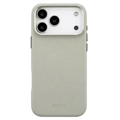 Accezz MagSafe Leather Backcover Apple iPhone 18 Pro Max / 17 Pro Max - Light Grey