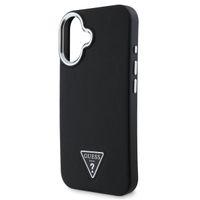 Guess Grained Triangle Case MagSafe Apple iPhone 16 - Schwarz