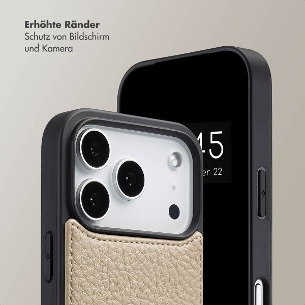 Selencia Nova HandyHülle mit Kordel und Kartenhalter Apple iPhone 17 Pro - Beige