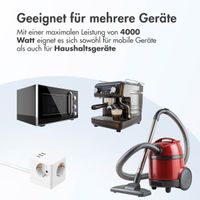 Accezz PowerCube Strip | 6-in-1 - 1x USB-C + 2x USB-A + 3x Steckdose - 4000 Watt - Weiß