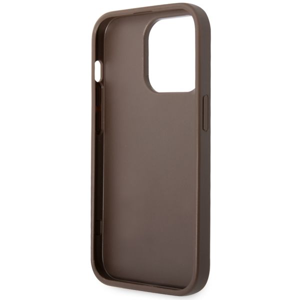 Guess 4G Metal Logo Back Cover Apple iPhone 14 Pro Max - Braun