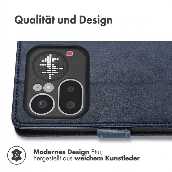 imoshion Luxuriöse Klapphülle Nothing Phone (4a) Pro - Dunkelblau
