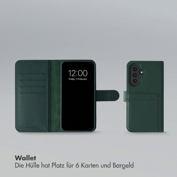 Selencia Olyn Abnehmbare Bookcase mit MagSafe Samsung Galaxy A57 (5G) - Grün