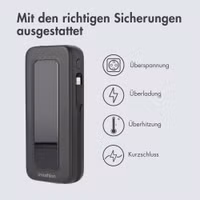imoshion Powerbank mit ausziehbarem Kabel 10.000 mAh - Power Delivery - USB-C + Lightning - Schwarz