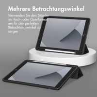 Accezz Smarte Klapphülle aus Silikon Apple iPad 9 (2021) 10.2 Zoll / iPad 8 (2020) 10.2 Zoll / iPad 7 (2019) 10.2 Zoll - Schwarz