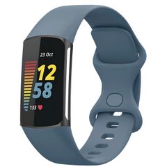 imoshion Silikonband für die Fitbit Charge 5 / Charge 6 - Größe L - Offizielles Blau