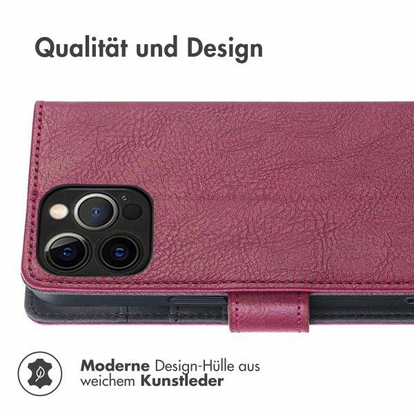 imoshion Luxuriöse Klapphülle für das iPhone 12 (Pro) - Bordeaux