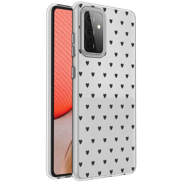 imoshion Design Hülle Samsung Galaxy A72 - Herzen - Schwarz