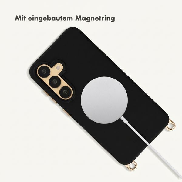 Selencia Rivièra Backcover mit MagSafe mit abnehmbaren Haken Samsung Galaxy A55 (5G) / A35 - Velvet Black