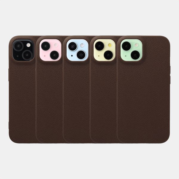 imoshion Texture Backcover Apple iPhone 15 - Dunkelbraun