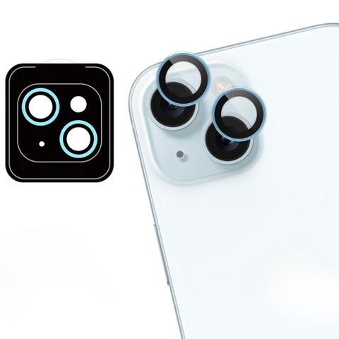 imoshion Kameraschutz Glas 2er-Pack Apple iPhone 15 / 15 Plus - Blau