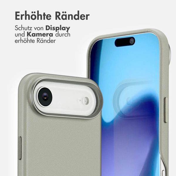 Accezz MagSafe Leather Backcover Apple iPhone Air - Light Grey