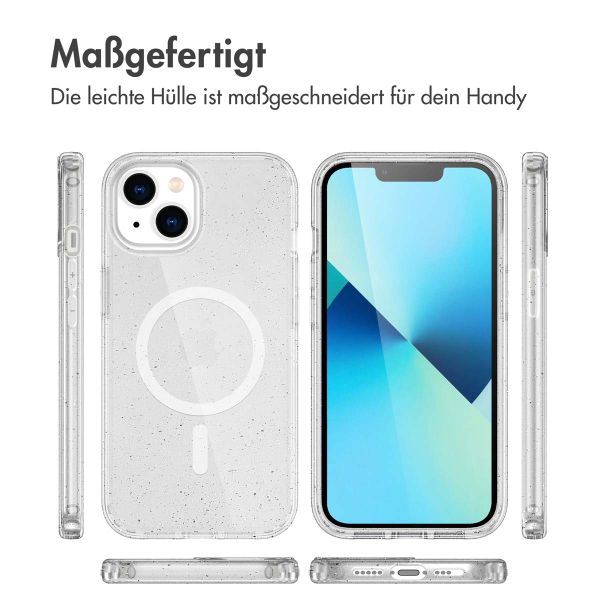 imoshion Sparkle Back Cover mit MagSafe Apple iPhone 14 - Glitzer Transparent