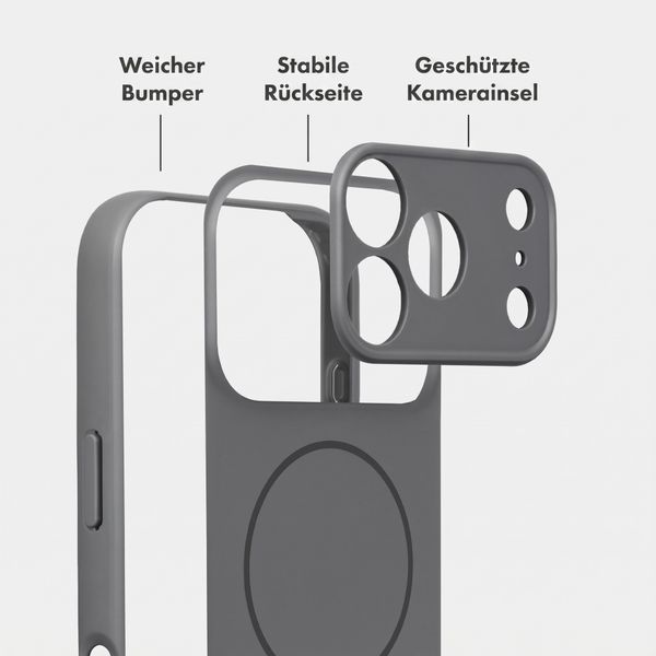 Accezz Grip Backcover mit MagSafe Apple iPhone 18 Pro / 17 Pro - Grau